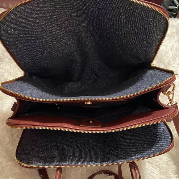 Urban Expressions Maroon Work Tote Bag - Picture 11 of 13